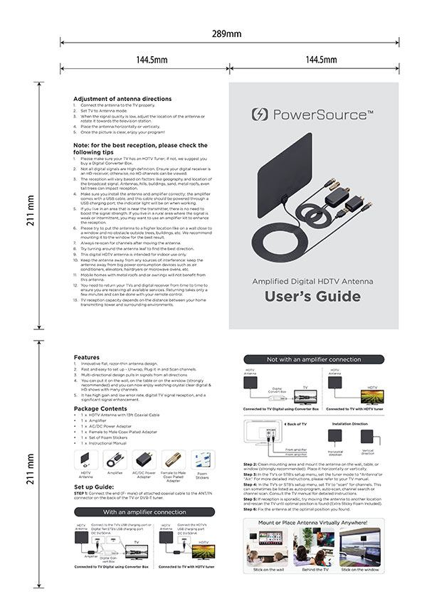 Users guide insert for Packaging (2024)